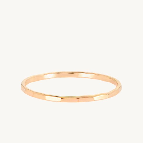 Classic Hammered Gold Ring