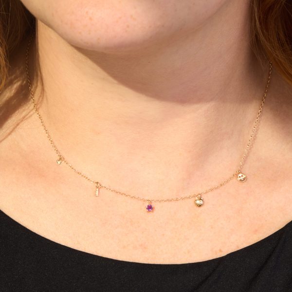 Confetti Custom Five Charm Necklace