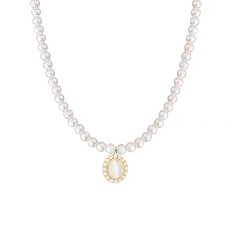 Cute Pearl Adjustable Plain Necklace - Image 4