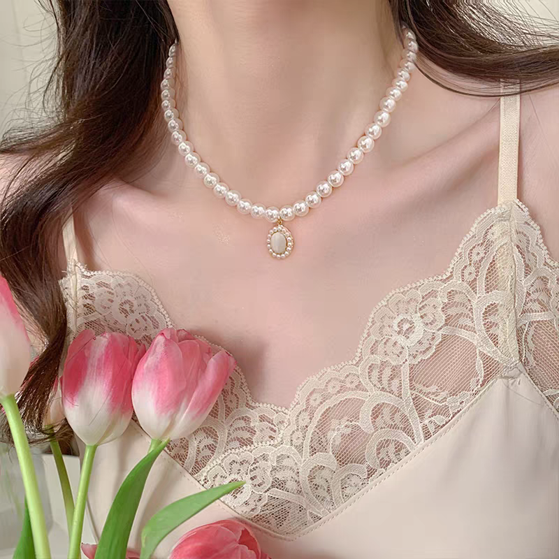 Cute Pearl Adjustable Plain Necklace - Image 5